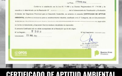 ¿QUÉ ES EL CERTIFICADO DE APTITUD AMBIENTAL PARA INDUSTRIAS?